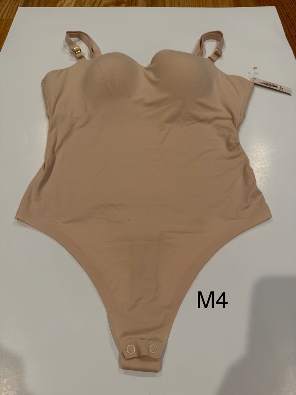 Victoria Secret Seamless Nude Thong Shaping Bodysuit with Adjustable Straps